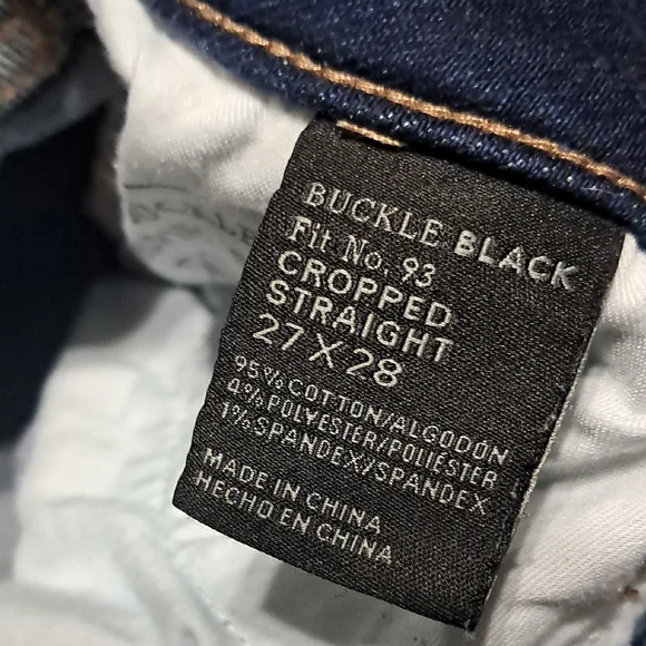 Buckle Black Cropped Straight Jeans 27×28 - Picture 5 of 6